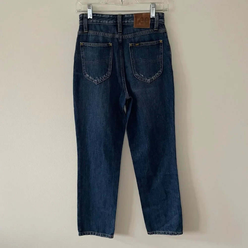 NWT Lee Vintage Modern High Rise Straight Leg Ankle 25 KC Blues - Picture 12 of 16